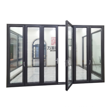 WANJIA aluminum frame soundproof bi folding door